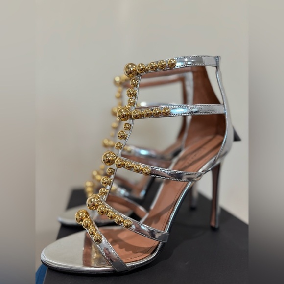 Samuele Failli Heels size 39.5 silver & gold - Picture 10 of 10